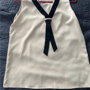 Elegant Cream and Black Women's Top